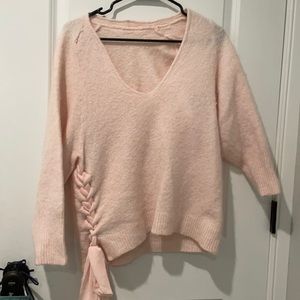 Free People Cotton Sweater Pink